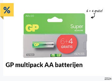 GP AA batterijen multipack 6 + 4 gratis